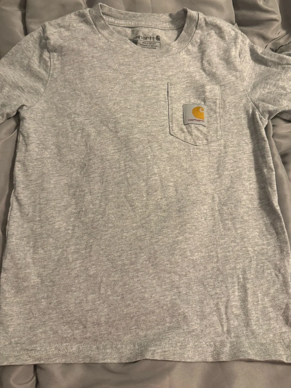 Carhartt boys size 5 grey t shirt